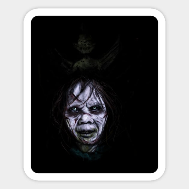 The Exorcist Sticker by Art Of Lunatik